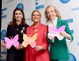 NEW YORK, NY - MARCH 08: Bridget Moynahan, First Lady of Panama Lorena Castillo De Varela and H.R.H. The Princess Camilla of Bourbon Two Sicilies, Duchess of Castro pose at the UNFPA Annual Awards Luncheon on March 8, 2018 in New York City. (Photo by Aurora Rose/Patrick McMullan via Getty Images)