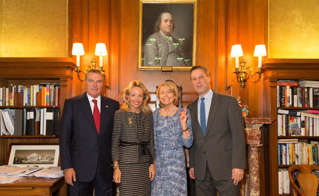 LLAARR con la Signora Schwartzman e il Signor Marx, Presidente della New York Public Library