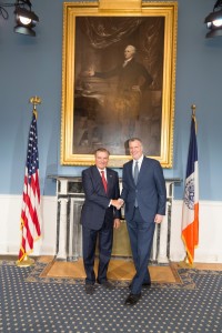 SAR con Mr Bill de Blasio sindaco di New York